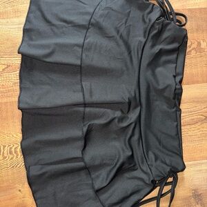 SHEIN Black Wrap Midi Skirt with Ties on side